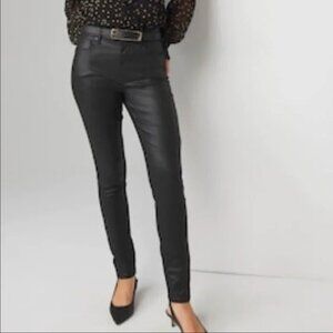 White House Black Market High-Rise Coated Skinny